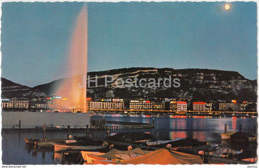 Geneve - Geneva - La Rade vue de nuit - 3204 - Switzerland - unused - JH Postcards