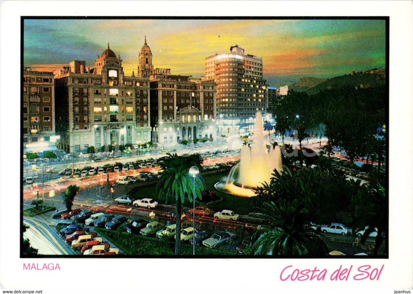 Malaga - Costa del Sol - Plaza Queipo de Llano - square - 1059 - Spain - used - JH Postcards