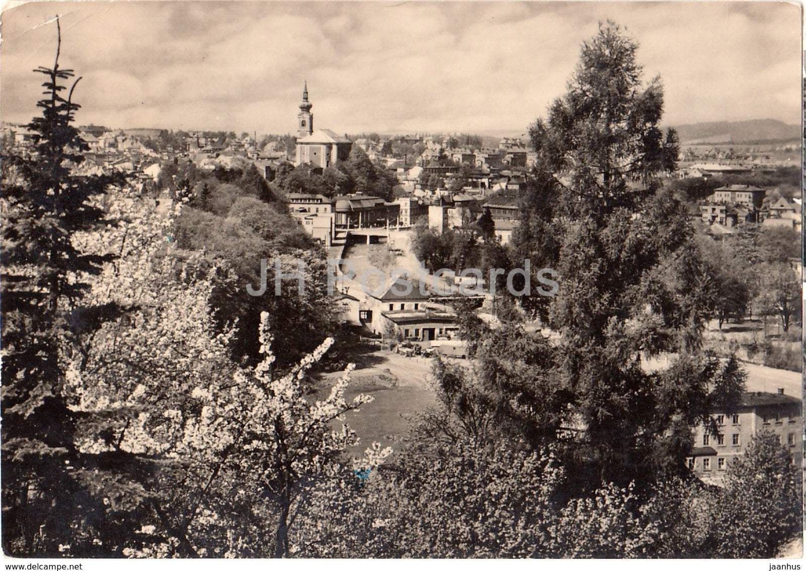 Trutnov - A view of the Town from the Garden District - Czechoslovakia - Czech Republic - 1960s - used - JH Postcards