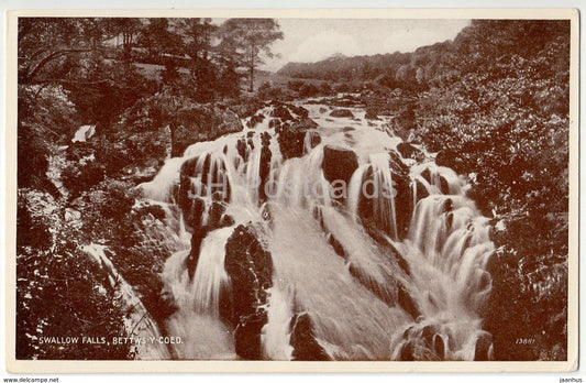 Betws-Y-Coed - The Swallow Falls - 13881 - 1952 - United Kingdom - Wales - used - JH Postcards