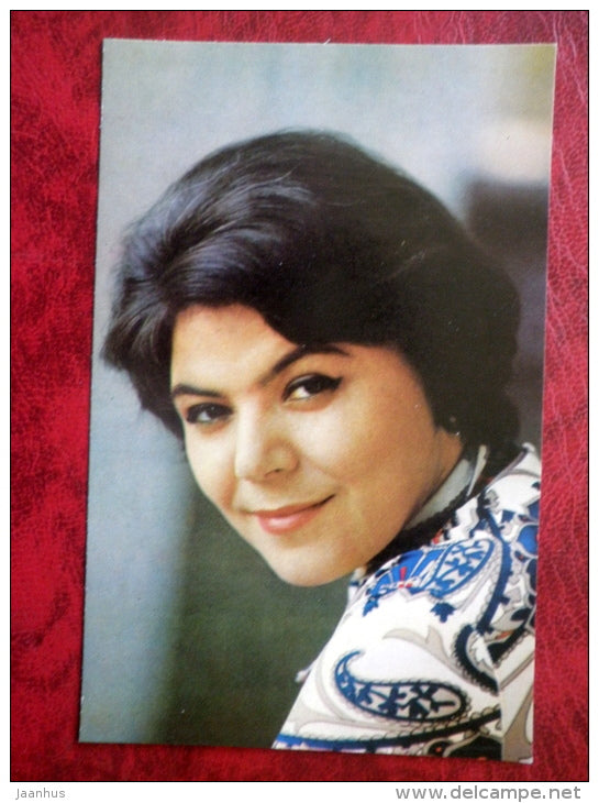 Maya Kristalinskaya - singer - 1972 - Russia USSR - unused - JH Postcards