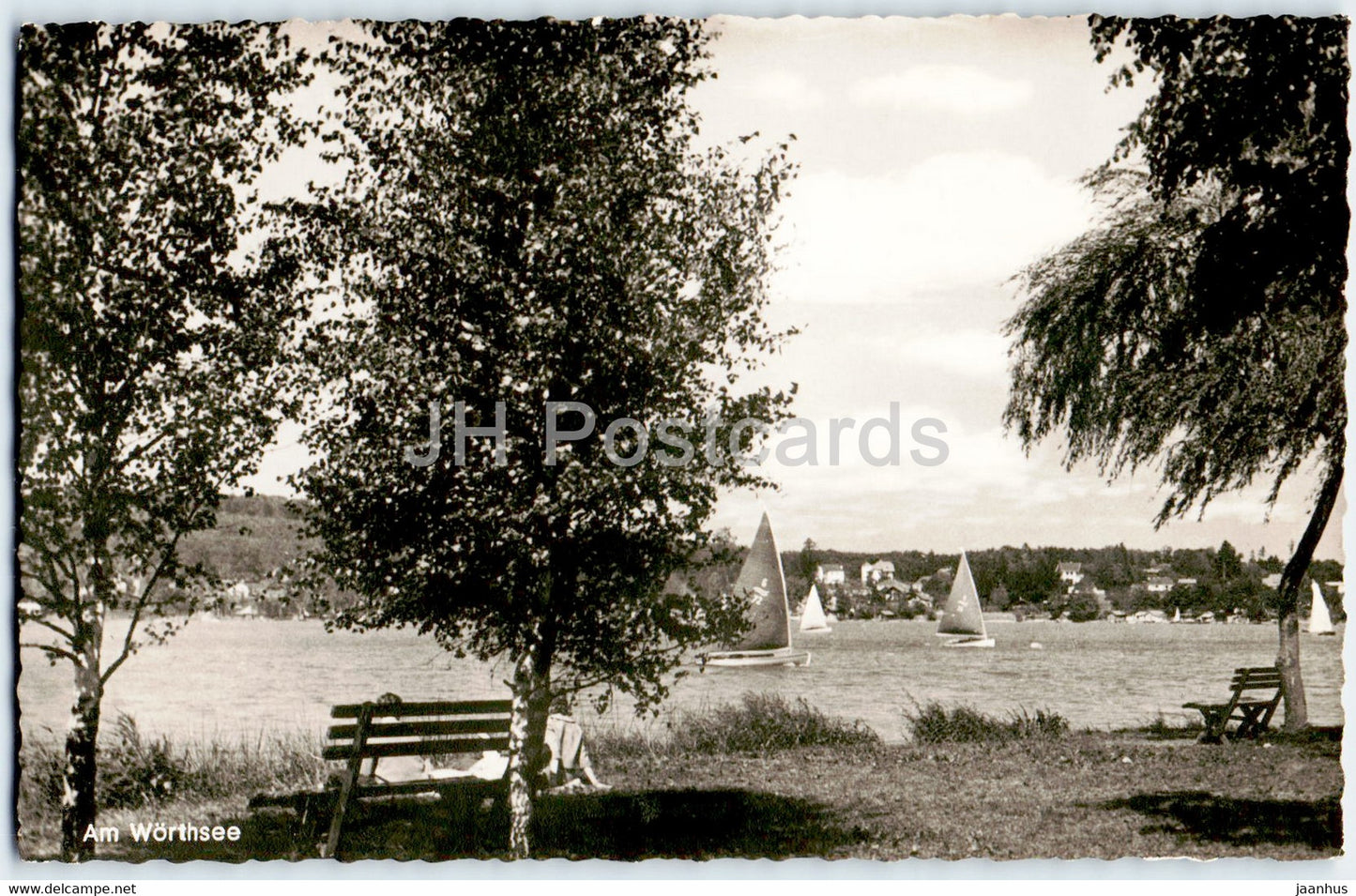 Am Worthsee - sailing boat - 1967 - Germany - used - JH Postcards