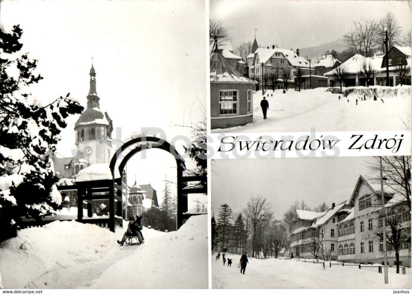 Swieradow Zdroj - Dom Zdrojowy - FVP Neptun - Spa house - multiview - Poland - used - JH Postcards