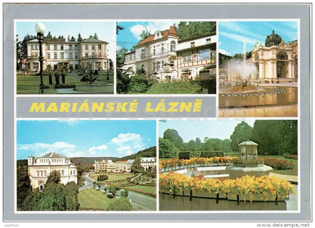 Marianske Lazne - Marienbad - spa - architecture - Czechoslovakia - Czech - used 1993 - JH Postcards