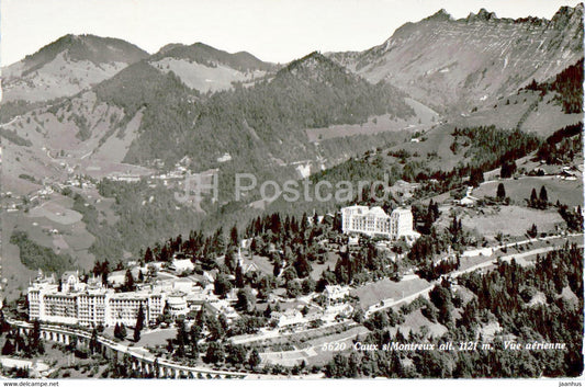 Caux Montreux 1121 m - Vue Aerienne - 5620 - 1960 - Switzerland - used - JH Postcards