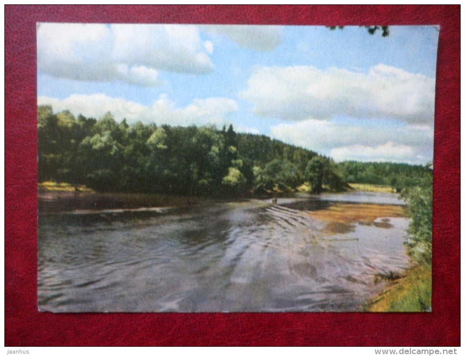 Gauja River - Latvia USSR - unused - JH Postcards