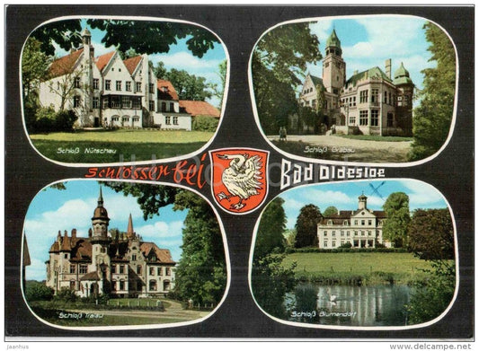 Schlösser bei Bad Oldesloe - Schloss Nütschau - Grabau - Blumendorf - castle - Germany - gelaufen - JH Postcards