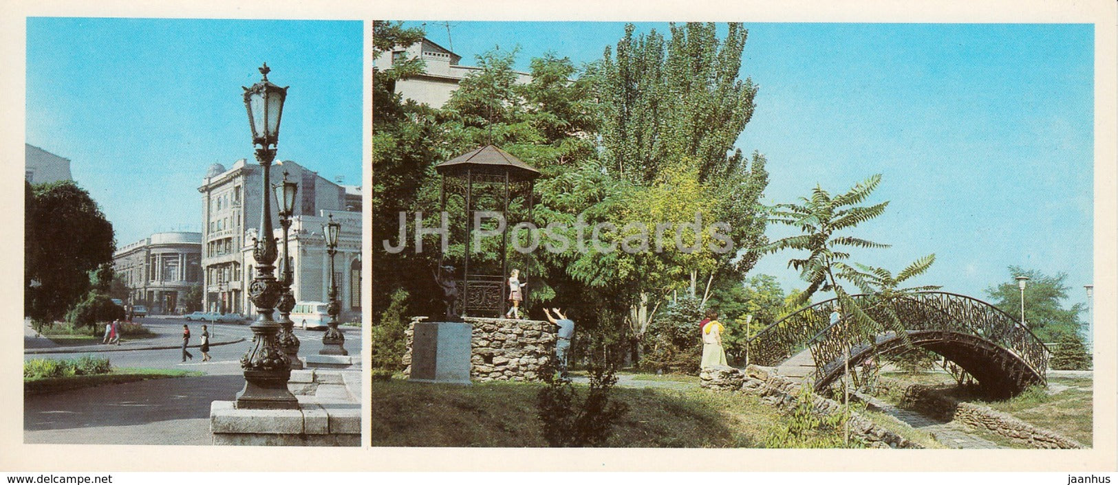 Odessa - Theatre Square - Old Town - 1985 - Ukraine USSR - unused - JH Postcards