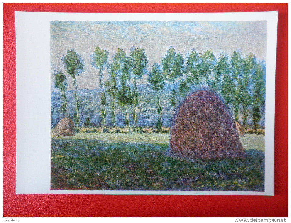 painting by Claude Monet . Haystacks at Giverny - french art - unused - JH Postcards