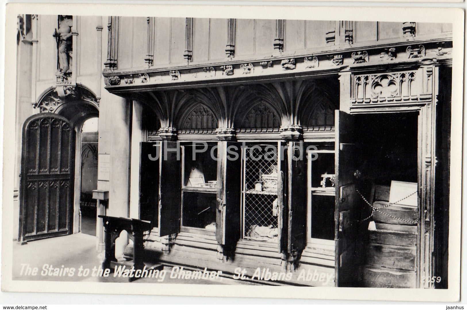 St. Albans Abbey - The Stairs to the Watching Chamber - 2059 - 1961 - United Kingdom - England - used - JH Postcards