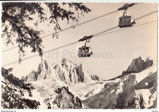 Luftseilbahn Gerschnialp - Trubesee - cable car - 150 - Switzerland - old postcard - 1971 - used - JH Postcards