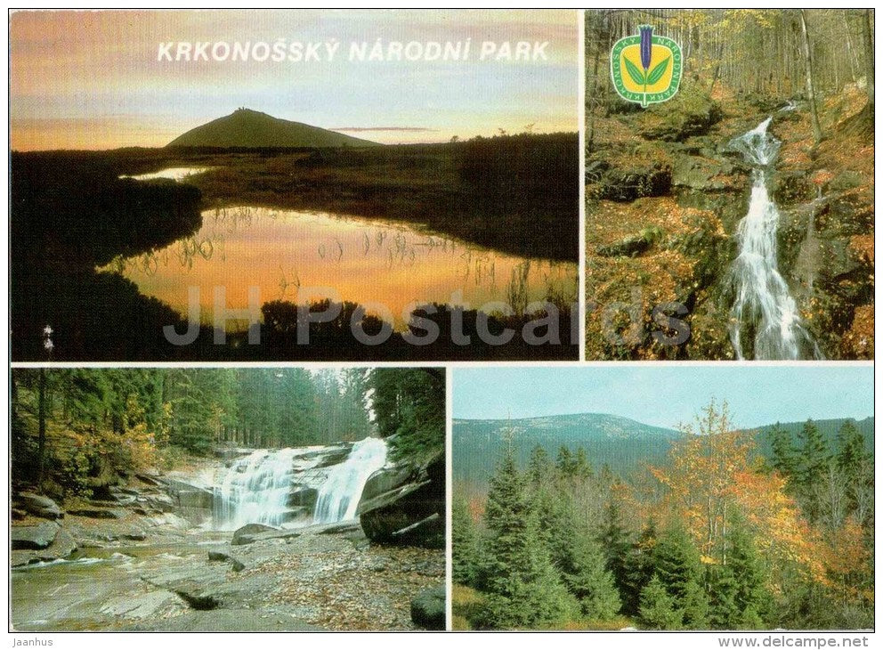 Krknose National Park - Kutsky waterfall - Mumlavsky waterfall - Czechoslovakia - Czech - unused - JH Postcards