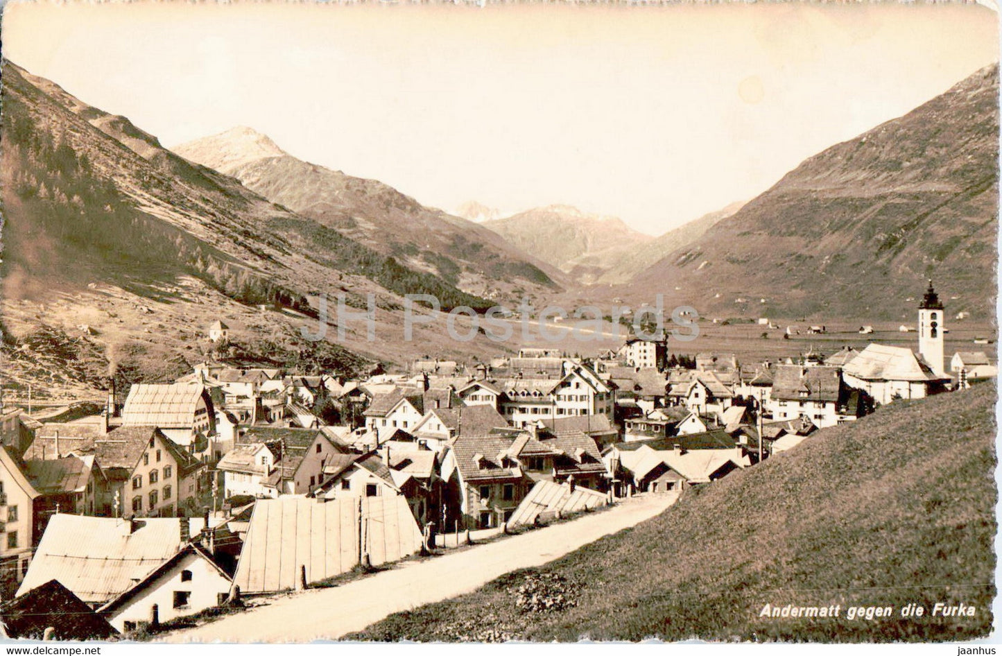 Andermatt gegen die Furka - 10110 - old postcard - 1940 - Switzerland - used - JH Postcards