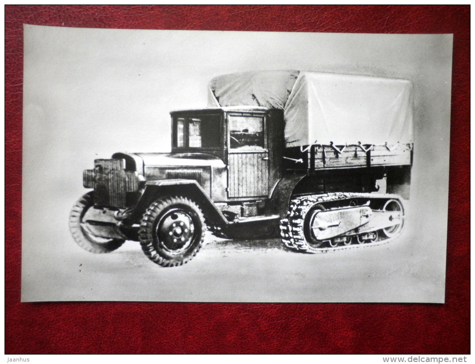 ZIS-42M - Russia , 1942-1944 - old cars - truck - 1984 - Russia USSR - unused - JH Postcards