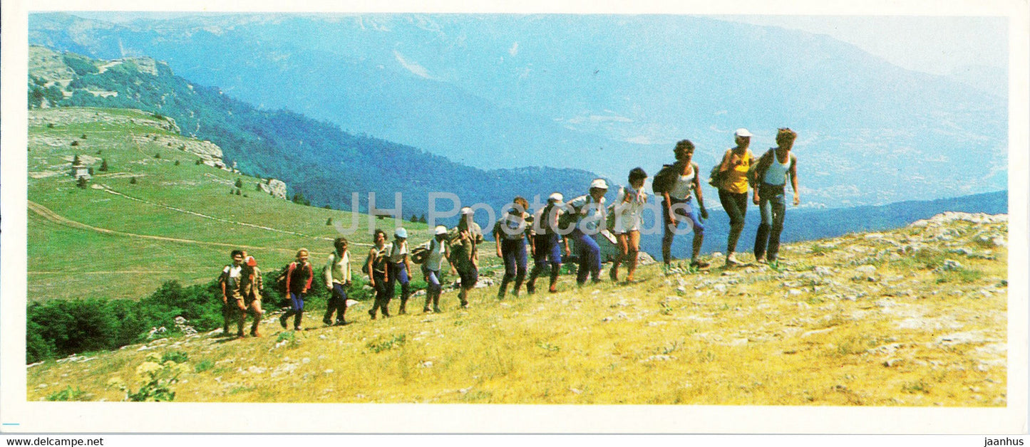 On a route in the mountains - Crimea - 1985 - Ukraine USSR - unused - JH Postcards