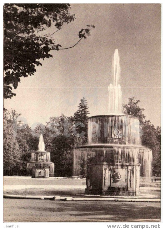 Roman fountains - Petrodvorets - restoration - large format postcard - 1966 - Russia USSR - unused - JH Postcards