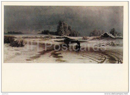 painting by F. Vasilyev - Thaw , 1871 - Russian art - 1974 - Russia USSR - unused - JH Postcards