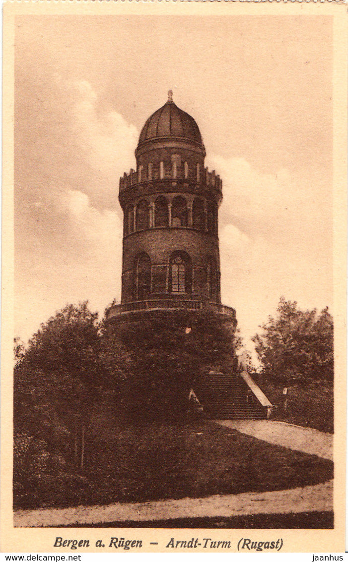 Bergen a Rugen - Arndt Turm - Rugast - old postcard - 2179 - Germany - unused - JH Postcards