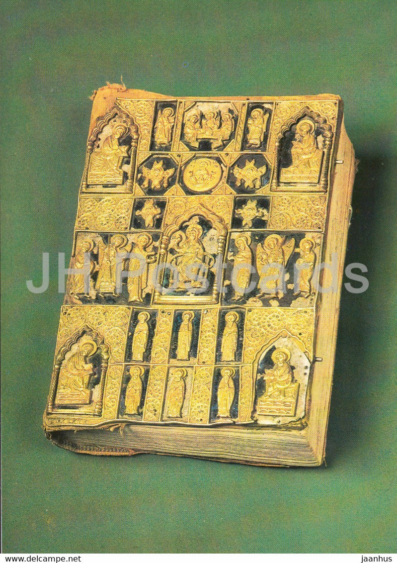 Gold and Silverwork in old Russia - The Gospels in silvergilt cover, 15th century - 1983 - Russia - USSR - used - JH Postcards