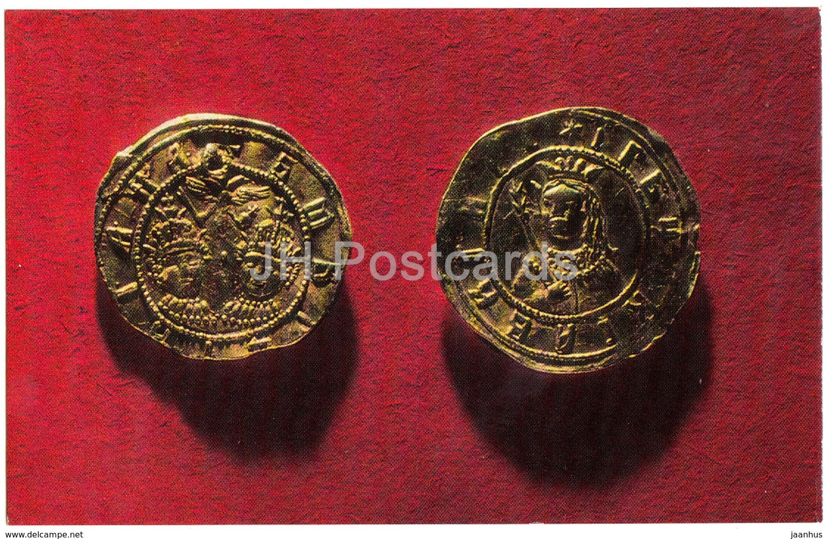 Zolotye , 17th century - gold - Rare Russian Coins - 1971 - Russia USSR - unused - JH Postcards