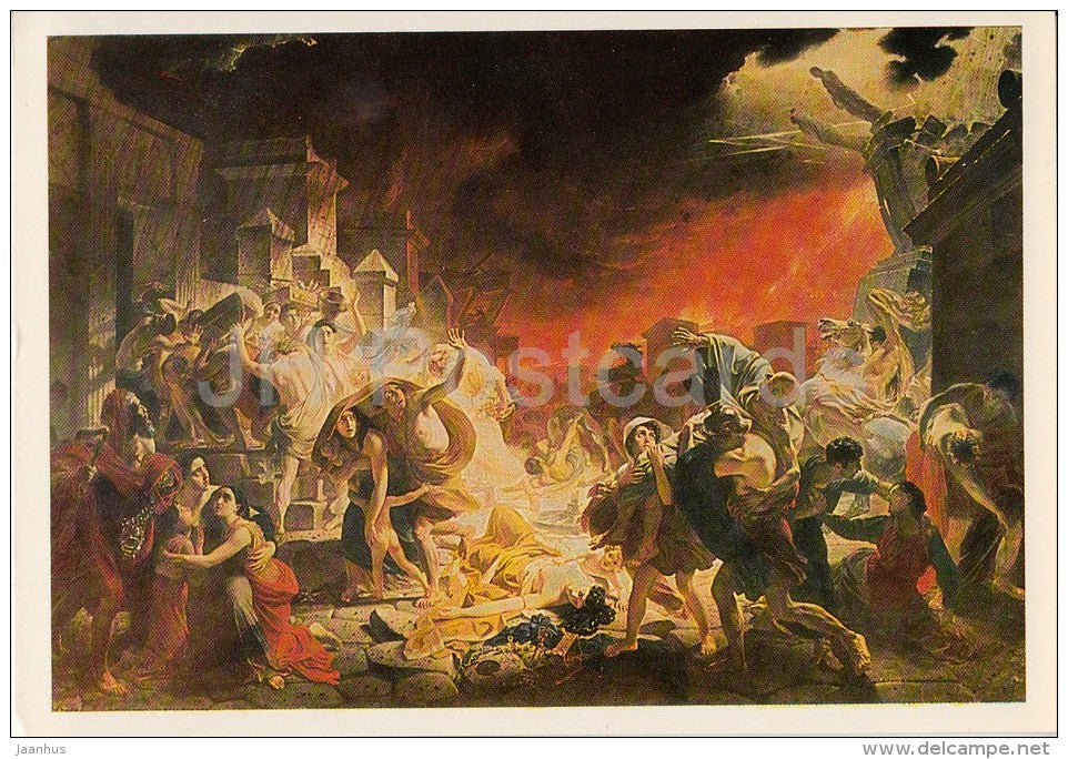 painting by K. Bryullov - The Last Day of Pompeii , 1833 - Russian art - Russia USSR - 1982 - unused - JH Postcards