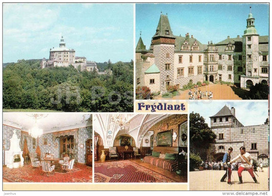 Frydlant - Liberec district - castle - interior - sword fighting - Czechoslovakia - Czech - unused - JH Postcards