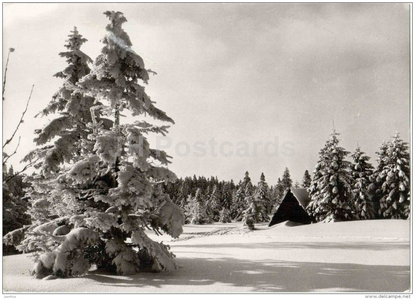 winter view - Germany - used - JH Postcards