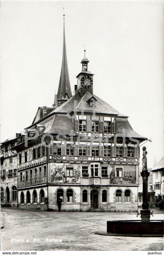 Stein a Rhein - Rathaus - town hall - 3752 - old postcard - Switzerland - unused - JH Postcards