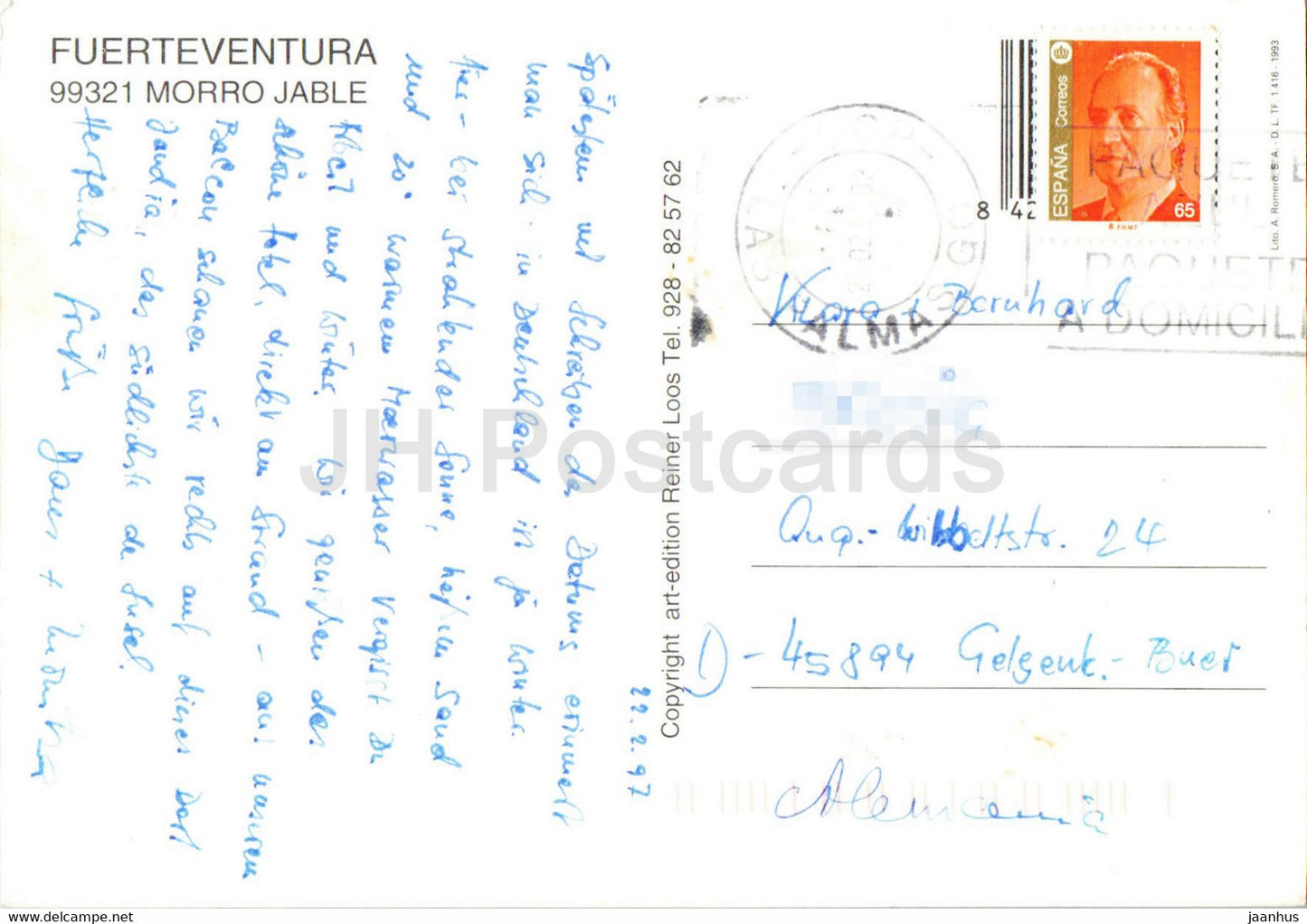 Fuerteventura - Islas Canarias - Morro Jable - plage - 1997 - Espagne - occasion