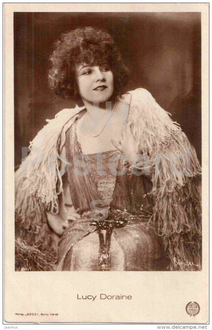 Lucy Doraine - movie actress - Ross verlag - 542/1 - circulated in Estonia - JH Postcards