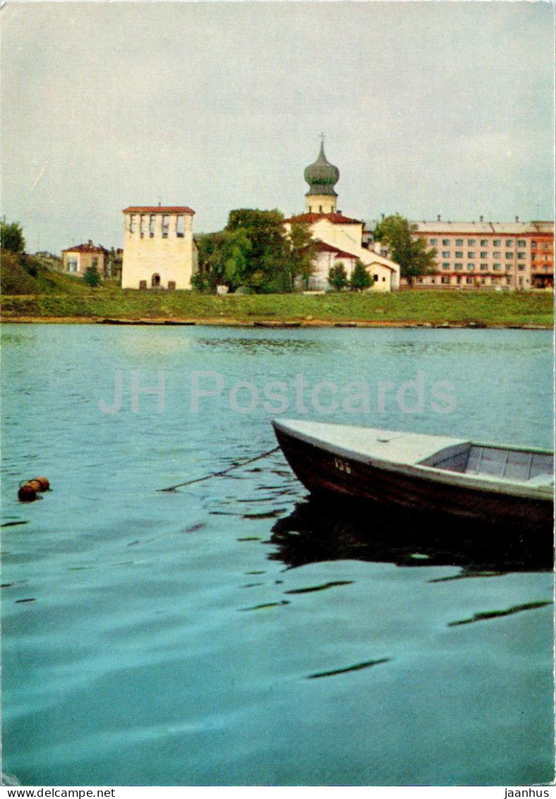 Pskov - Church of the Assumption of the Mother of God at the Ferry - boat - 1967 - Russia USSR - unused - JH Postcards