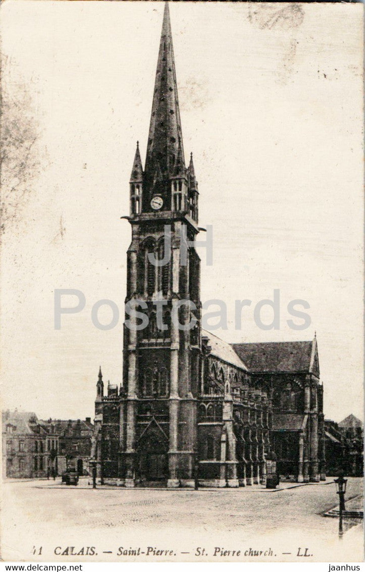 Calais - Saint Pierre - 41 - church - old postcard - France - used - JH Postcards