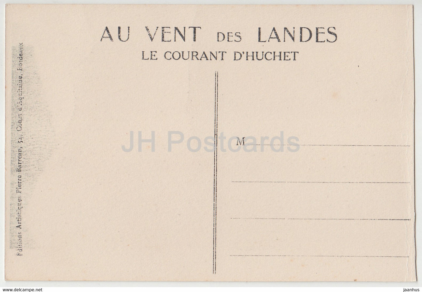 Le Courant d'Huchet - Les Exilés - Gabriel Dufau - 2 - bateau - carte postale ancienne - France - inutilisé