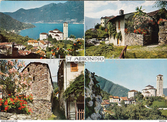 St Abbondio - Il Gambarogno pittoresco - Lago Maggiore - multiview - 6087 - 1977 - Switzerland - used - JH Postcards