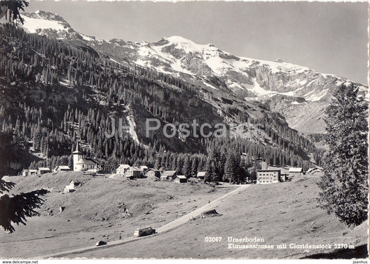 Urnerboden - Klausenstrasse mit Claridenstock 3270 m - 03067 - 1964 - Switzerland - used - JH Postcards