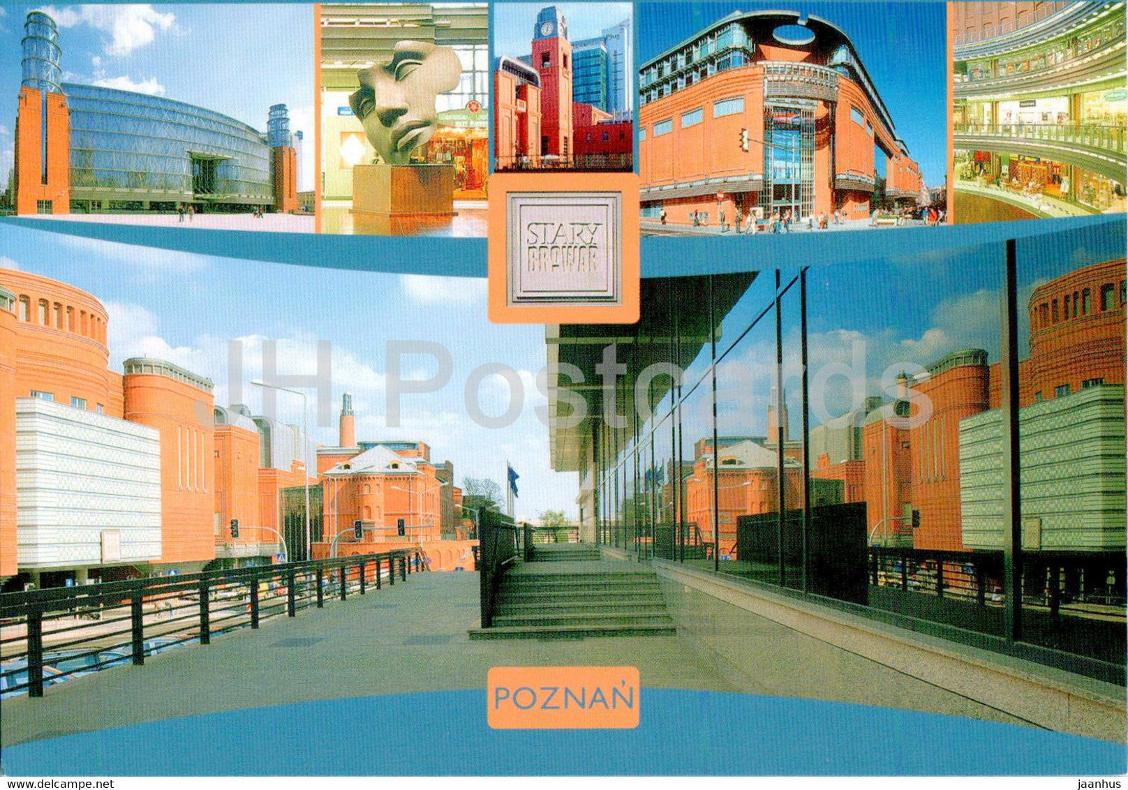 Poznan - Stary Browar - multiview - Poland - used - JH Postcards