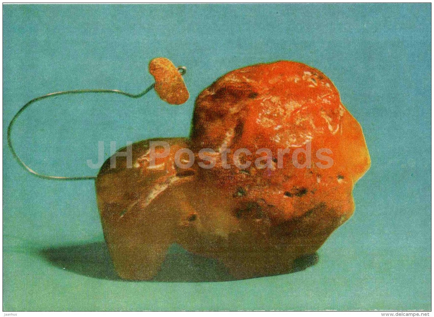 A Little Lion by Z. Jonuskaite - Amber - art - Gintaras - 1973 - Lithuania USSR - unused - JH Postcards