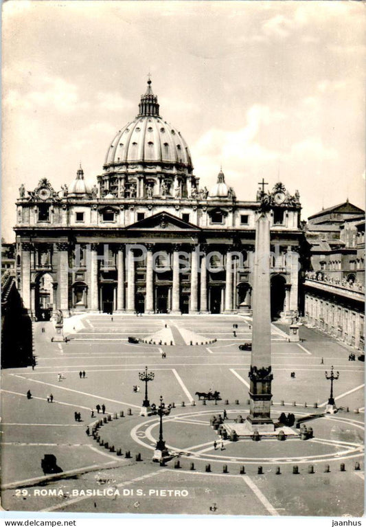 Roma - Rome - Basilica di S Pietro - cathedral - 29 - old postcard - 1950 - Italy - used - JH Postcards