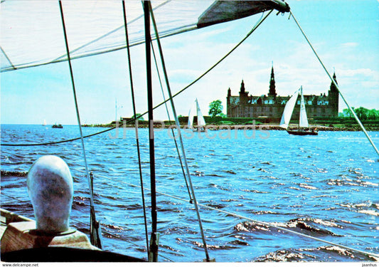 With Kronborg Castle to starboard - Denmark - unused - JH Postcards