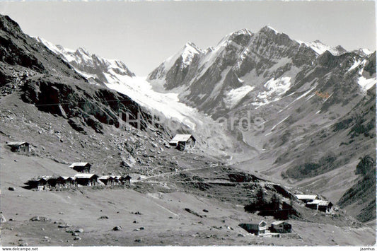 Lauchernalp 2105 m Lotschental - Lotschenlucke - Sattelhorn - Schinhorn - 45240 - old postcard - Switzerland - unused - JH Postcards