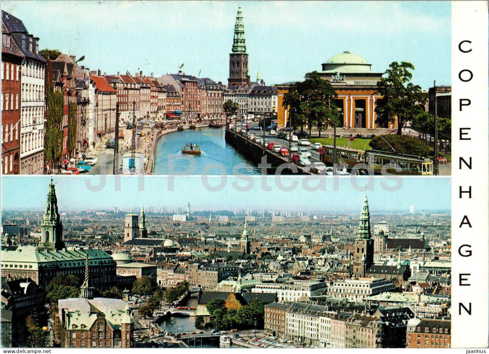 Copenhagen - Kobenhavn - Thorvaldsens Museum - View over Copenhagen - 1570 - 1980 - Denmark - used - JH Postcards