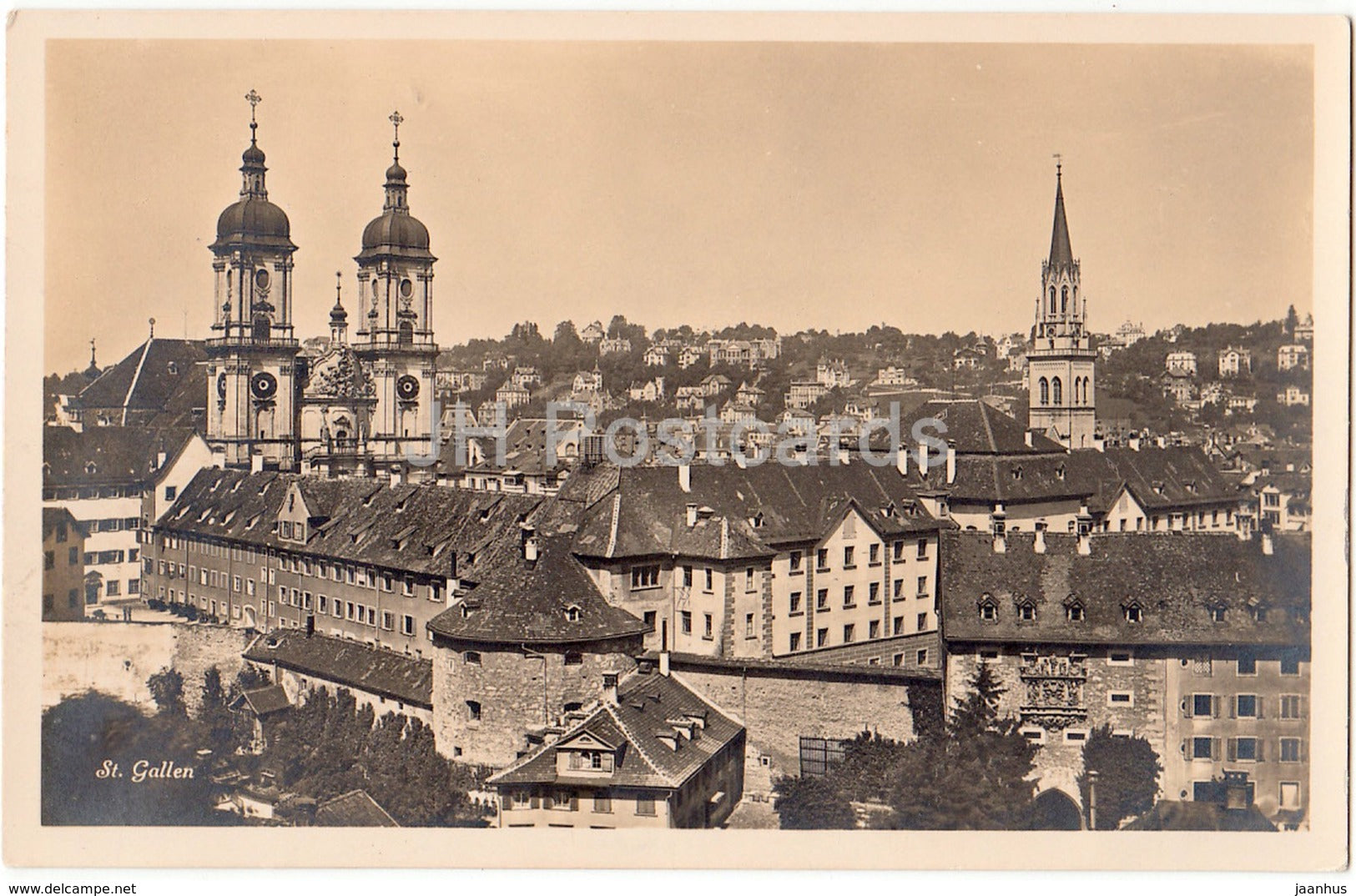 St. Gallen - 1578 - Switzerland - old postcard - used - JH Postcards