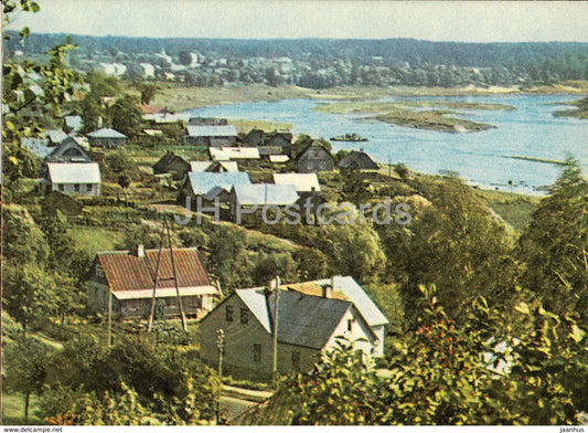 Kraslava - Latvian Views - old postcard - Latvia USSR - unused - JH Postcards