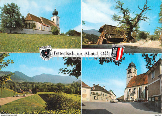 Pettenbach im Almtal - Magdalenenberg - 1000 Jahrige Eiche - a d Kaibling - multiview - 1979 - Austria - used - JH Postcards