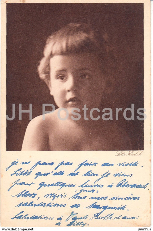 baby - Lotte Herrlich - Waldemar Heldt - old postcard - Germany - used - JH Postcards