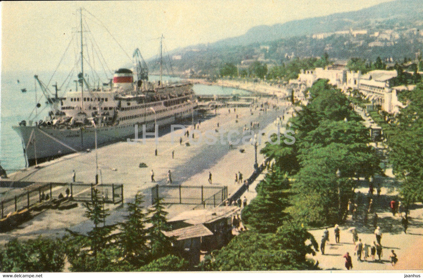 Yalta - Sea Port - ship - 1968 - Ukraine USSR - unused - JH Postcards