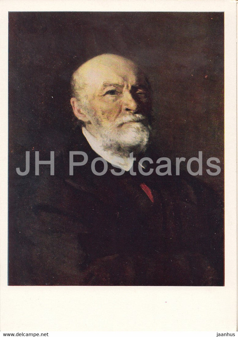 painting by I. Repin - portrait of N. Pirogov - Russian art - 1966 - Russia USSR - unused - JH Postcards