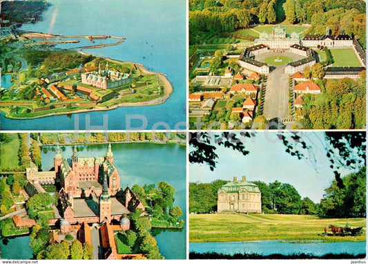 Kronborg Castle - Fredensborg Palace - Frederiksborg Palace - The Hermitage - 1970 - Denmark - used - JH Postcards