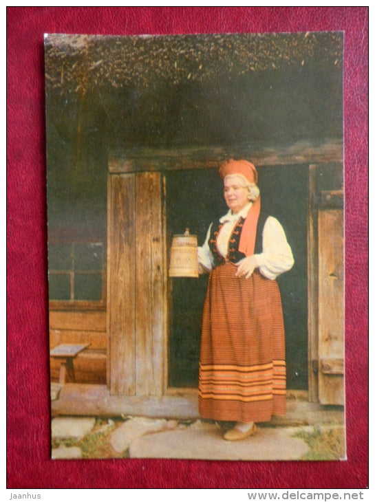 Estonian Folk Costumes - a woman from Pärnu-Jaagupi - 1969 - Estonia USSR - unused - JH Postcards