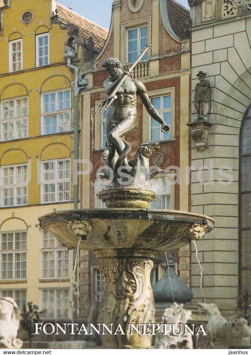 Gdansk - Danzig - Neptune fountain - Poland - unused - JH Postcards